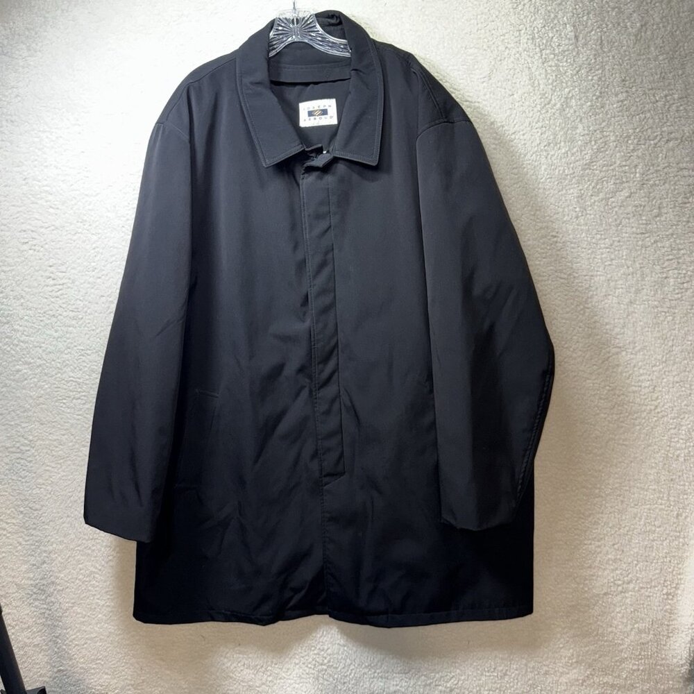 Joseph Abound Men's Top Long Coat Size 58 Removable Winter Liner Black